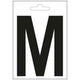 Nautic letter m zwart 100 mm.