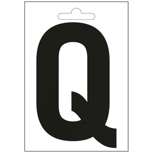 Nautic letter q zwart 100 mm.
