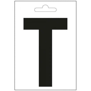 Nautic letter t zwart 100 mm.