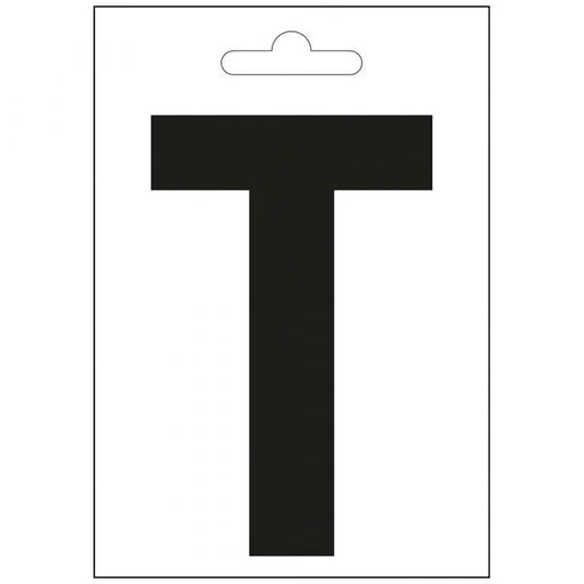 Nautic letter t zwart 100 mm.
