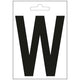 Nautic letter w zwart 100 mm.