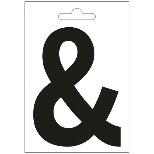 Nautic en-teken zwart 100 mm.