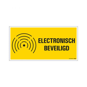 Bord electronisch beveiligd - 150x300 mm.