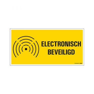 Bord electronisch beveiligd - 150x300 mm.