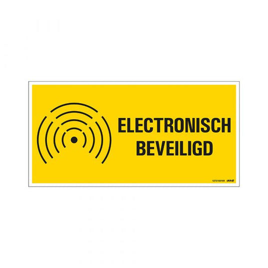 Bord electronisch beveiligd - 150x300 mm.