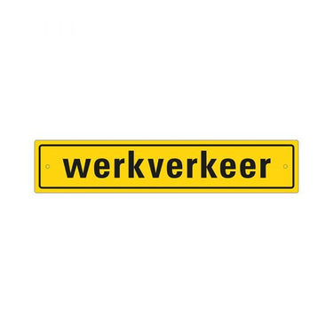 Bord werkverkeer incl. zuignapjes - 80x400 mm met boorgaten.