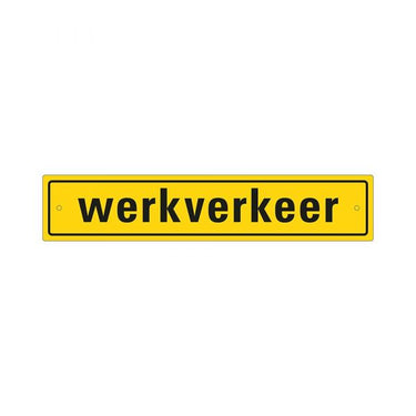 Bord werkverkeer incl. zuignapjes - 80x400 mm reflectieklas.