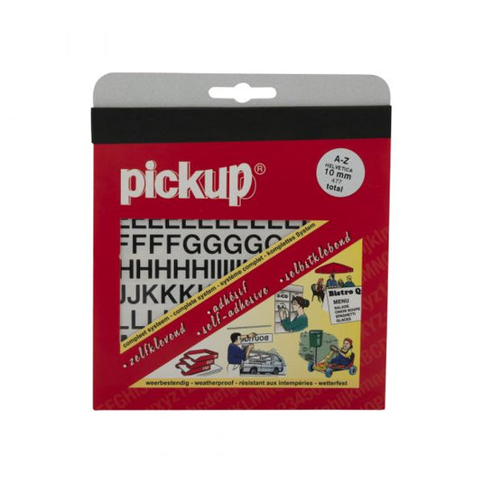 Plakletters zwart - 10 mm.