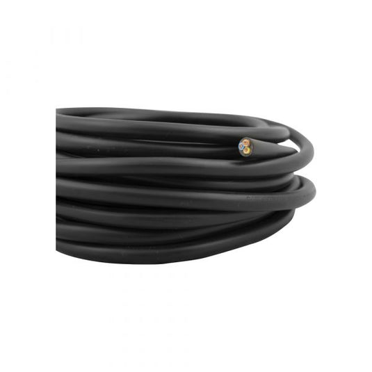 Huishoudkabel 3x1.0 zwart 5 meter