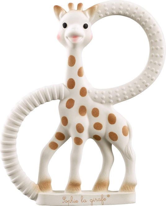Sophie de giraf bijtring very soft - baby speelgoed - kraamcadeau - babyshower cadeau - 100% natuurlijk rubber - in gerecyled geschenkdoosje met organic katoenen strikje - vanaf 0 maanden - bruin beige