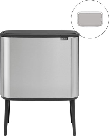 Brabantia bo touch bin prullenbak - 36 liter - 1 vak - matt steel fingerprint proof