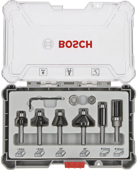 Bosch 6-delige kantenfreesset 6mm - 2607017468