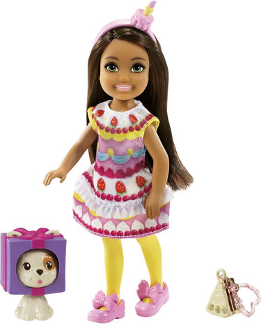 Barbie club chelsea - meisje met cupcake jurkje - 15 cm - minipop