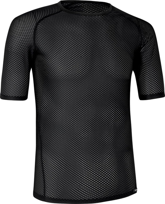 Gripgrab - ultralight mesh korte mouw base layer zomer fiets ondershirt polygiene zweethemd - zwart - heren - maat xl