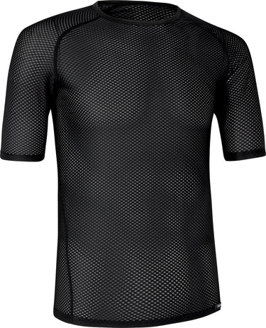 Gripgrab - ultralight mesh korte mouw base layer zomer fiets ondershirt polygiene zweethemd - zwart - heren - maat xl