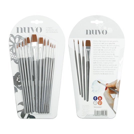 Nuvo by tonic studios nuvo • paint brush set 12pcs