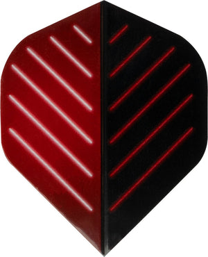 Faver dartflights - 3 stuks - pvc - rood zwart met print