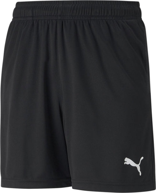 Puma teamrise training shorts jr unisex sportbroek - black- white