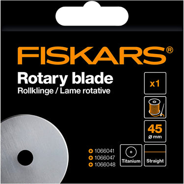 Fiskars rolmes reservemes - recht - ø45 mm - titanium
