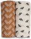 Lulujo swaddle 100x100 2-pack - black birds mudcloth