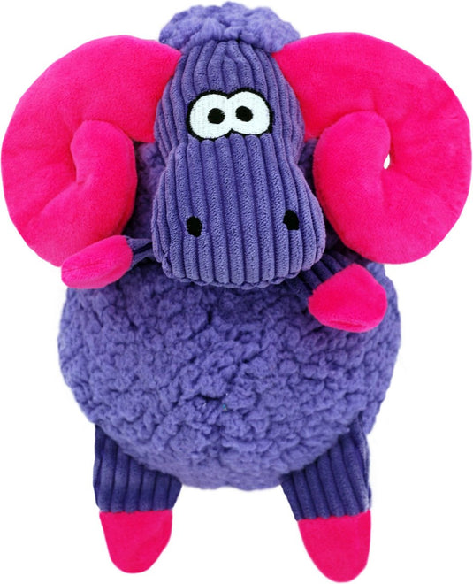 Kong sherps floofs hondenspeeltje schaap met roze hoorns - paars pluche