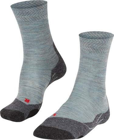 Falke tk2 melange anti-blaar dik wol functioneel materiaal wandelsokken dames blauw - maat 37-38