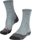 Falke tk2 melange anti-blaar dik wol functioneel materiaal wandelsokken dames blauw - maat 41-42