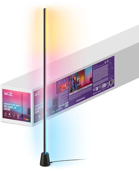 Wiz gradient vloerlamp - entertainment - rgbic: meerdere kleuren tegelijk - eenvoudige installatie - 140 cm