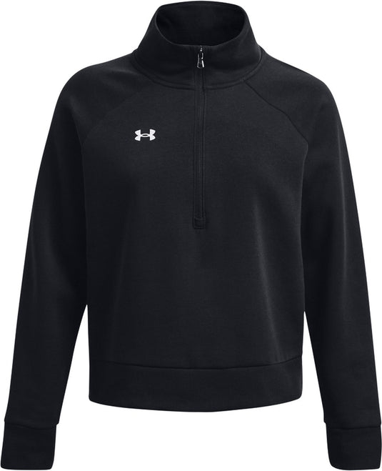 Under armour ua rival fleece hz dames trui - zwart - maat xl