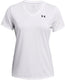 Under armour tech ssv- solid-wht dames sportshirt - wit - zwart