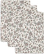 Jollein - hydrofiel washandje 15x20cm - baby washandje - retro flowers - 3 stuks