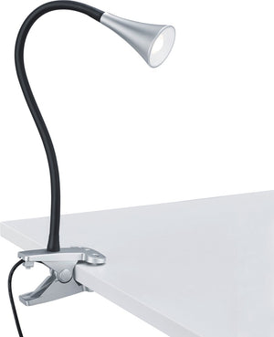 Rl live your light reality viper - klemlicht - titanium - incl. 1x smd 3w - snoerschakelaar - flexibel - klemlamp