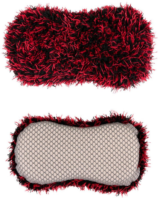 Dirt devil - autospons - schoonmaakspons - microvezel - 230x120x55 mm - zwart rood