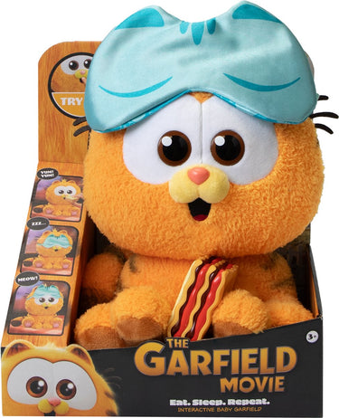 Goliath animagic garfield - baby garfield feature pluche - interactieve knuffel - 27 centimeter - inclusief geluiden