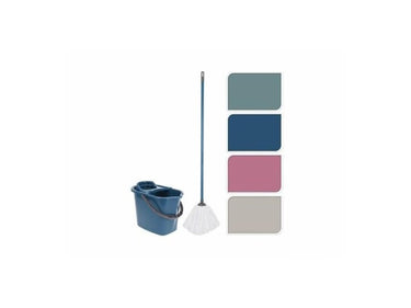 Ultra clean mopset 4-delig compleet met mop, steel, wringinzet en emmer 10l