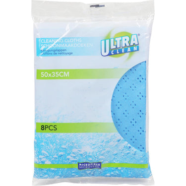 Ultra clean schoonmaakdoekjes microvezel 50x35cm set a 8 stuks