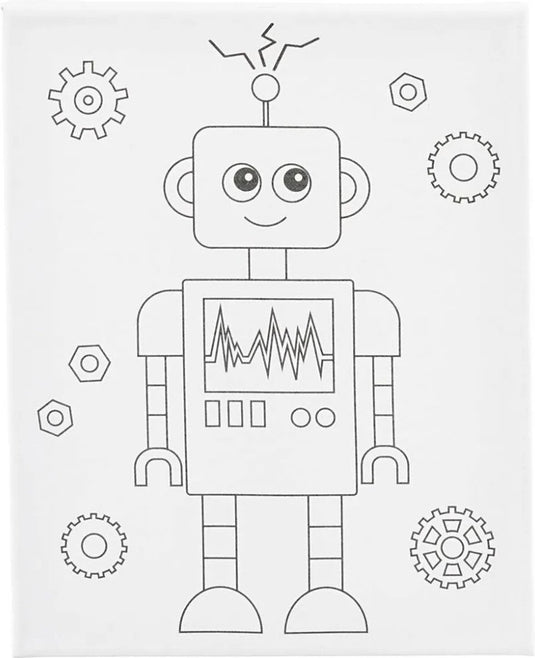 Creativ company https: www.cchobby.nl schildercanvas-met-print-robot-d-1-6-cm-afm-24x30-cm-360-gr-1-stuk
