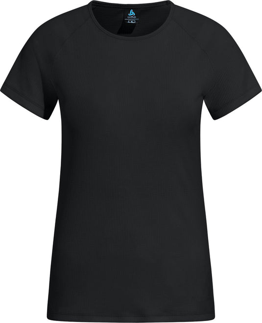 Odlo active light base layer shirt met ronde hals en korte mouwen - vrouwen - zwart - s