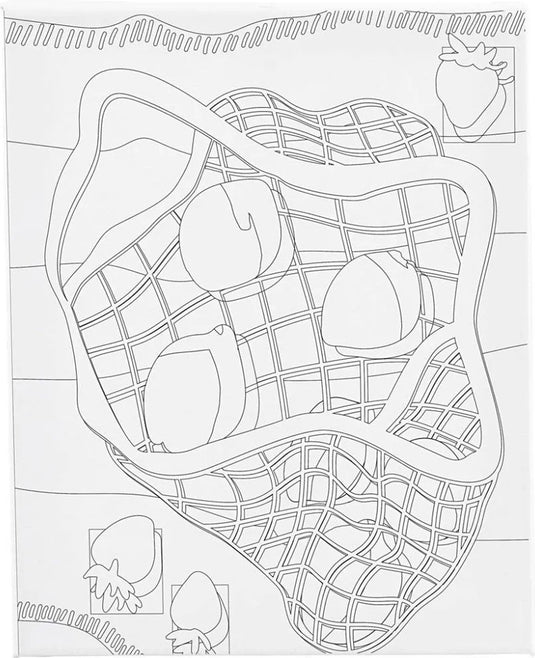 Creativ company schildercanvas met print citrusvruchten 24x30 cm