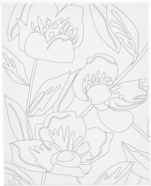 Creativ company schildercanvas met print klaproos 24x30 cm