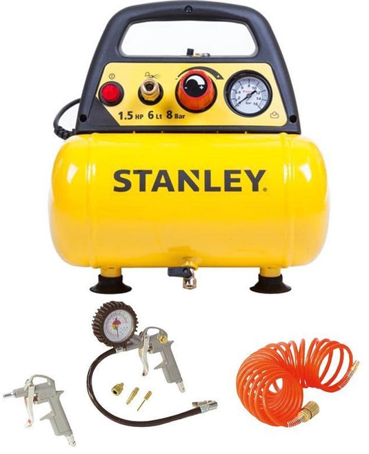Stanley compressor dn200 8 6 – inclusief 6-delige accessoire set