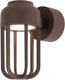 Lucide wells - wandlamp binnen buiten - ø 10 cm - led - 1x8w 2700k - ip54 - roest bruin | essential