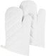 Creativ company ovenhandschoen wit 18x28xm - 2st.