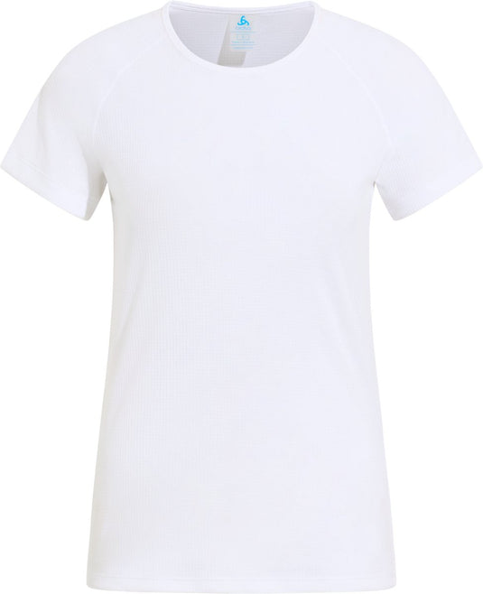 Odlo active light base layer shirt met ronde hals en korte mouwen - vrouwen - wit - l