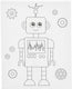 Creativ company schildercanvas met print robot - 24x30cm