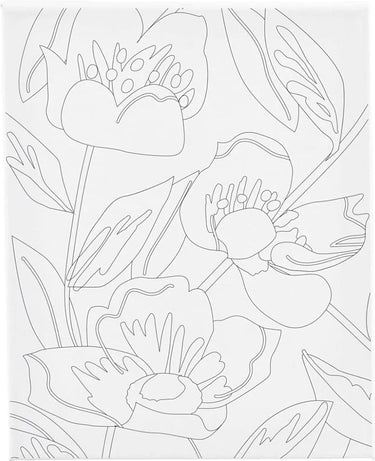 Creativ company schildercanvas met print klaproos 24x30 cm