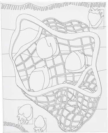 Creativ company schildercanvas met print citrusvruchten 24x30 cm