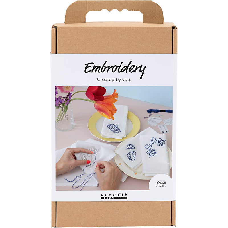 Load image into Gallery viewer, Creativ company hobbyset borduurwerk servetten
