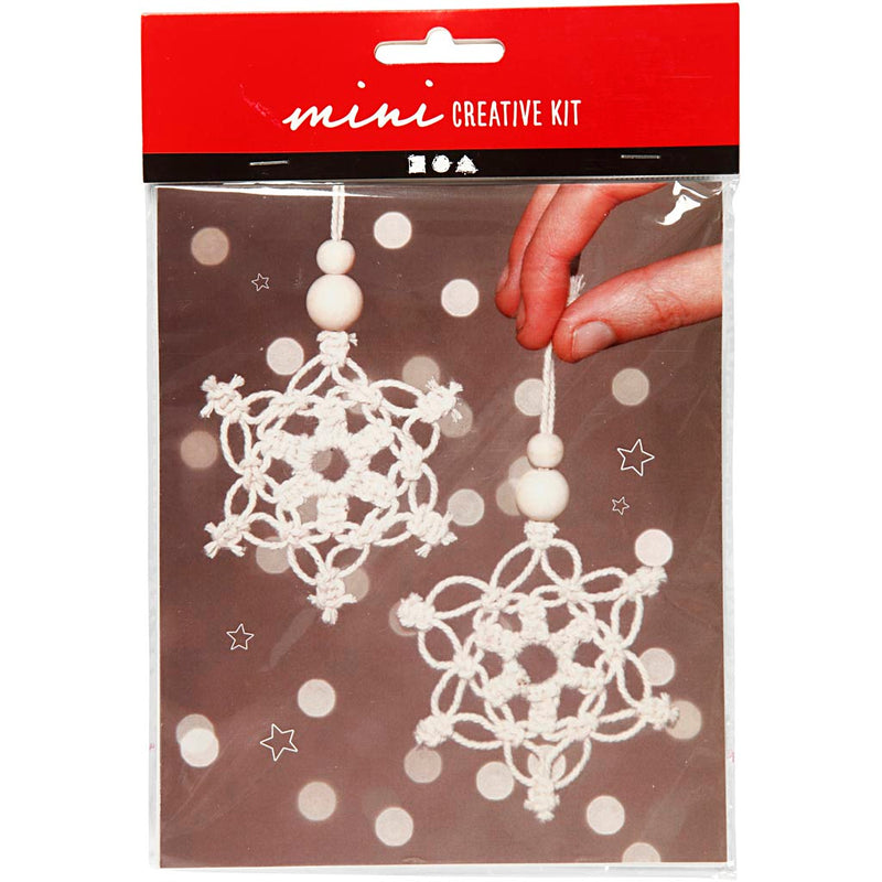 Load image into Gallery viewer, Creativ company mini creative kit macrame sneeuwvlok
