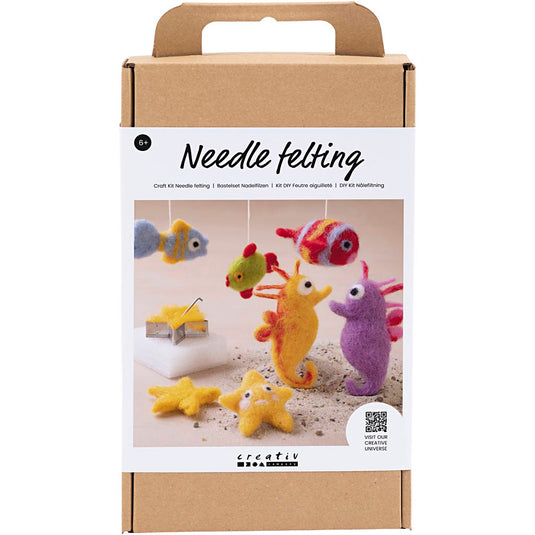 Creativ company hobbyset naaldvilten, dieren in water, 1 doos